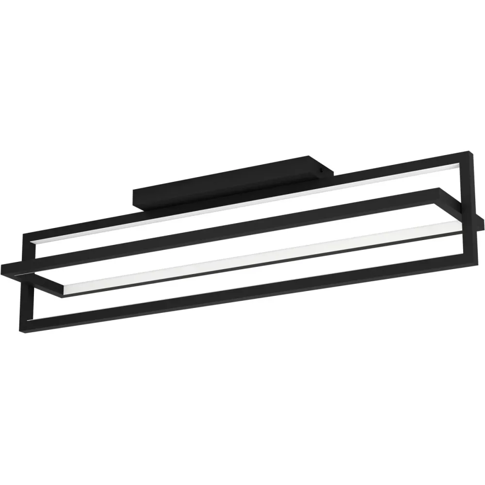 Eglo Deckenlampe Siberia Schwarz Stahl 16 cm 23.5 cm - LED - Lichtfarbe: Warmweiss - Kaltes Tagesweiss - Deckenlampe- LED Energiesparlampe