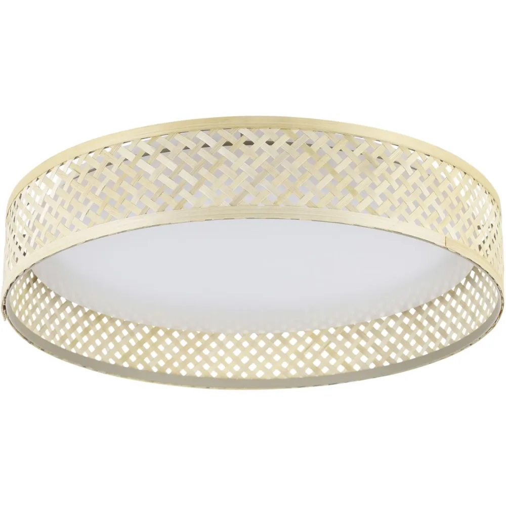 Eglo Deckenlampe Luppineria Weiss Stahl/Kunststoff 38 cm 8 cm - LED - Lichtfarbe: Warmweiss - Material: Kunststoff/Stahl - Deckenlampe- LED