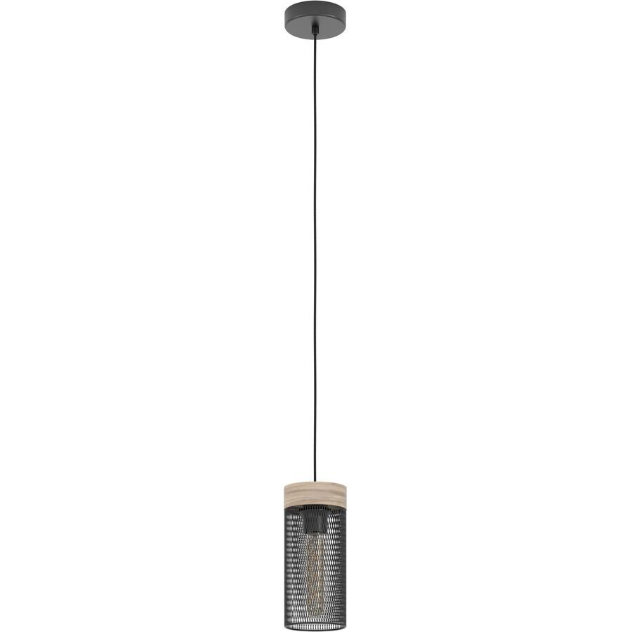 Eglo Pendellampe Kilnsdale Braun/Schwarz Stahl/Holz 11 cm 110 cm - Material: Holz/Stahl - Pendellampe