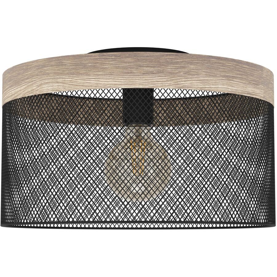 Eglo Deckenlampe Kilnsdale Braun/Schwarz Stahl/Holz 38 cm 24 cm - Material: Holz/Stahl - Deckenlampe