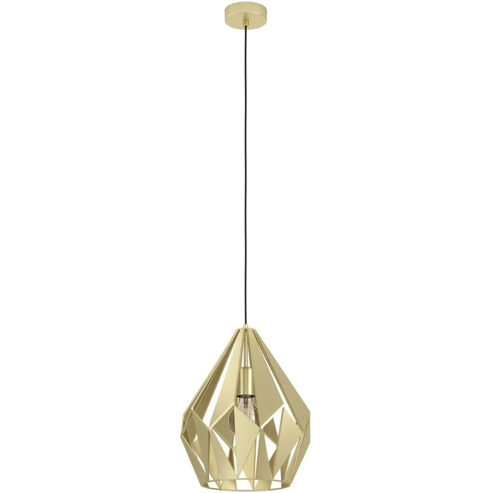 Eglo Pendellampe Carlton Gold Stahl 31 cm 110 cm - Farbe: goldfarben - Pendellampe