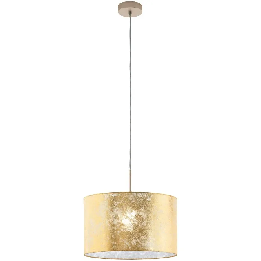 Eglo Pendellampe Viserbella Beige Stahl 38 cm 110 cm - Farbe: champagner - Pendellampe
