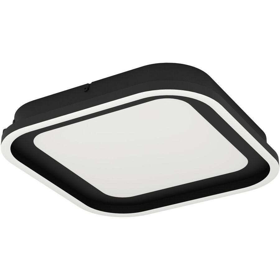 Eglo Deckenlampe Calagrano Schwarz Stahl 37.5 cm 6 cm - LED - Lichtfarbe: Warmweiss - Kaltes Tagesweiss - Deckenlampe- LED Energiesparlampe