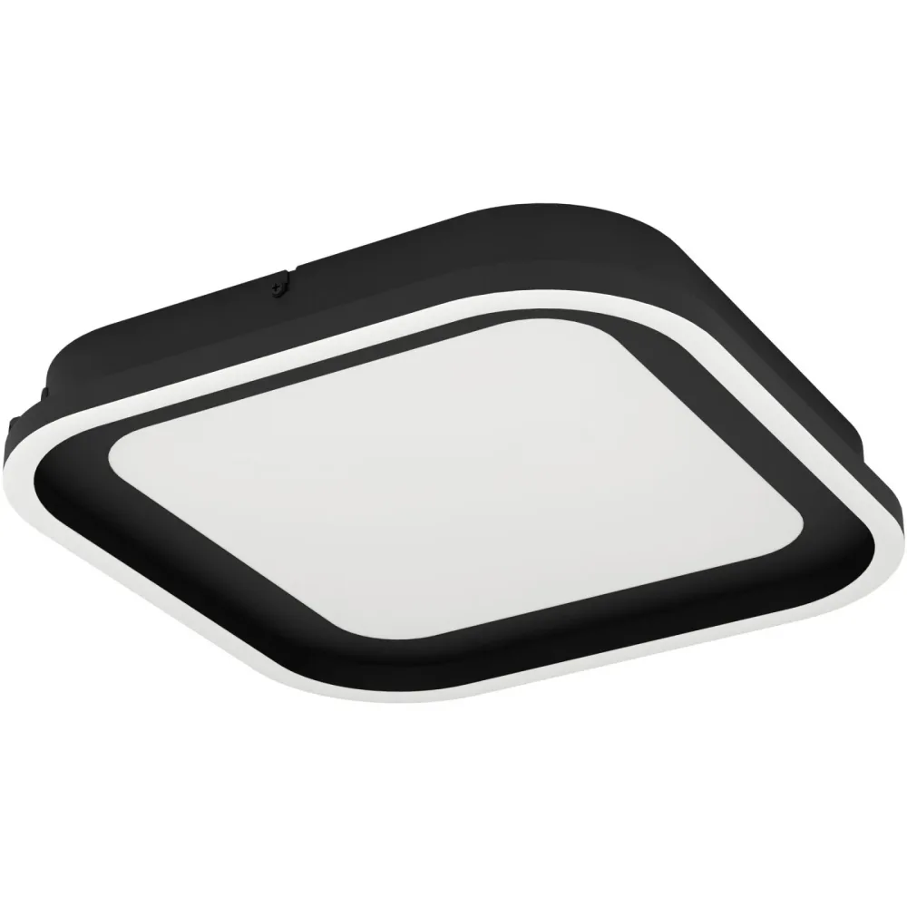 Eglo Deckenlampe Calagrano Schwarz Stahl 37.5 cm 6 cm - LED - Lichtfarbe: Warmweiss - Kaltes Tagesweiss - Deckenlampe- LED Energiesparlampe