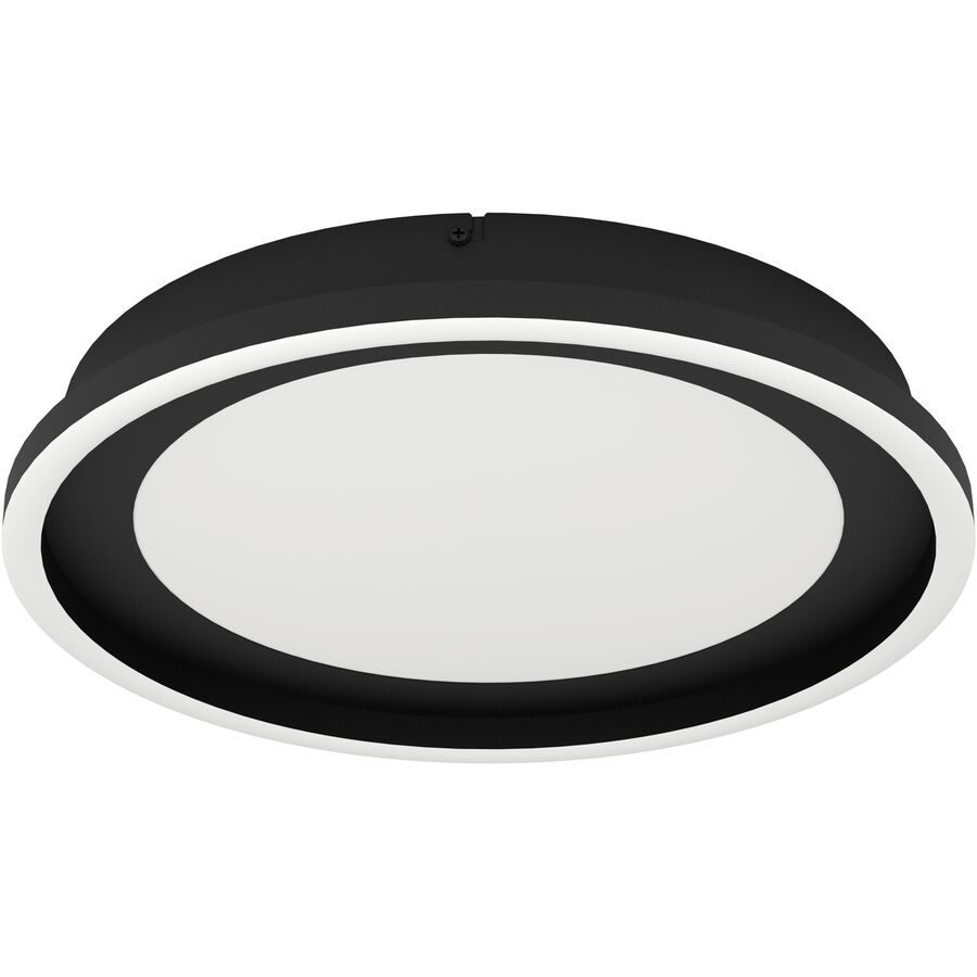 Eglo Deckenlampe Calagrano Schwarz Stahl 38 cm 6 cm - LED - Lichtfarbe: Warmweiss - Kaltes Tagesweiss - Deckenlampe- LED Energiesparlampe