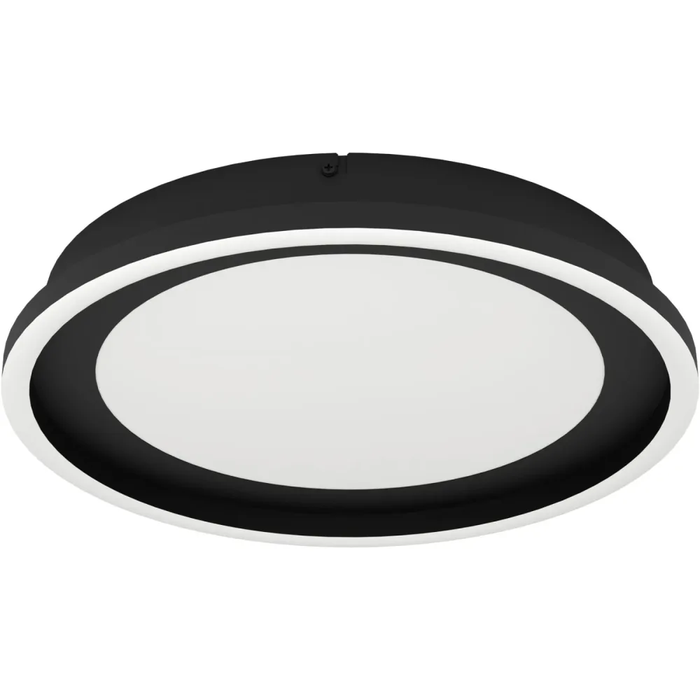 Eglo Deckenlampe Calagrano Schwarz Stahl 38 cm 6 cm - LED - Lichtfarbe: Warmweiss - Kaltes Tagesweiss - Deckenlampe- LED Energiesparlampe
