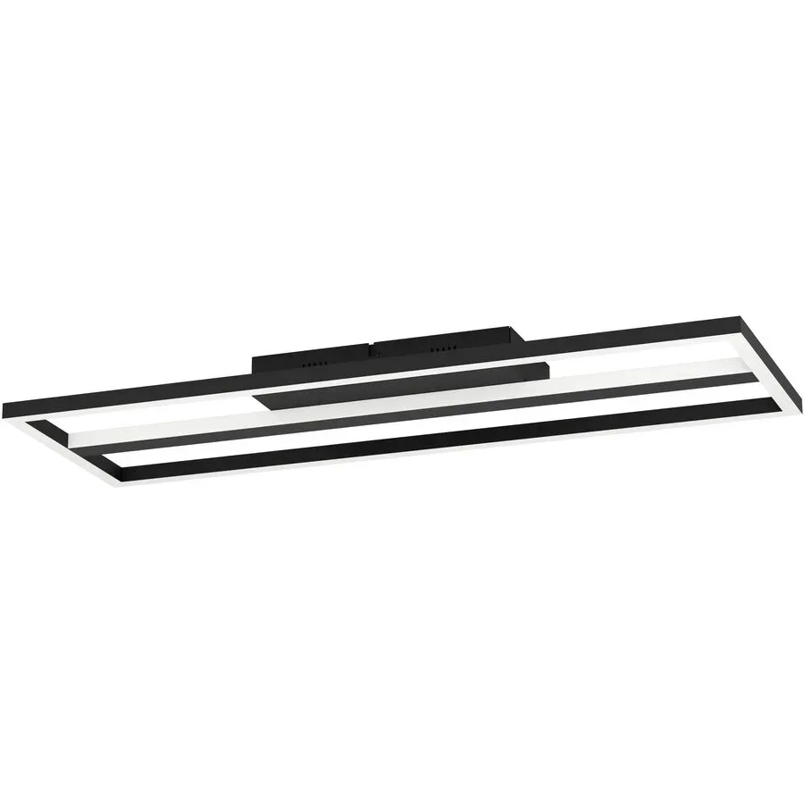 Eglo Deckenlampe Calagrano Schwarz Aluminium/Stahl 22 cm 5 cm - LED - Lichtfarbe: Warmweiss - Kaltes Tagesweiss - Deckenlampe- LED Energiesparlampe