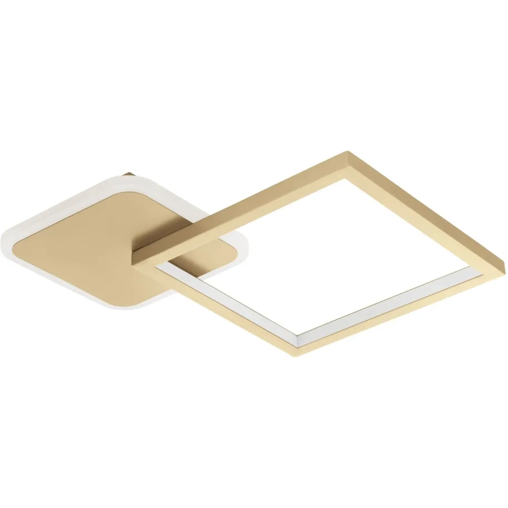 Eglo Deckenlampe Gafares Gold Aluminium/Stahl 33 cm 5 cm - LED - Lichtfarbe: Warmweiss - Kaltes Tagesweiss - Deckenlampe- LED Energiesparlampe