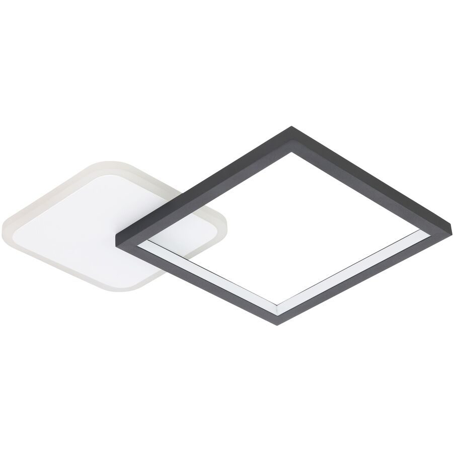 Eglo Deckenlampe Gafares Schwarz/Weiss Aluminium/Stahl 33 cm 5 cm - LED - Lichtfarbe: Warmweiss - Kaltes Tagesweiss - Deckenlampe- LED