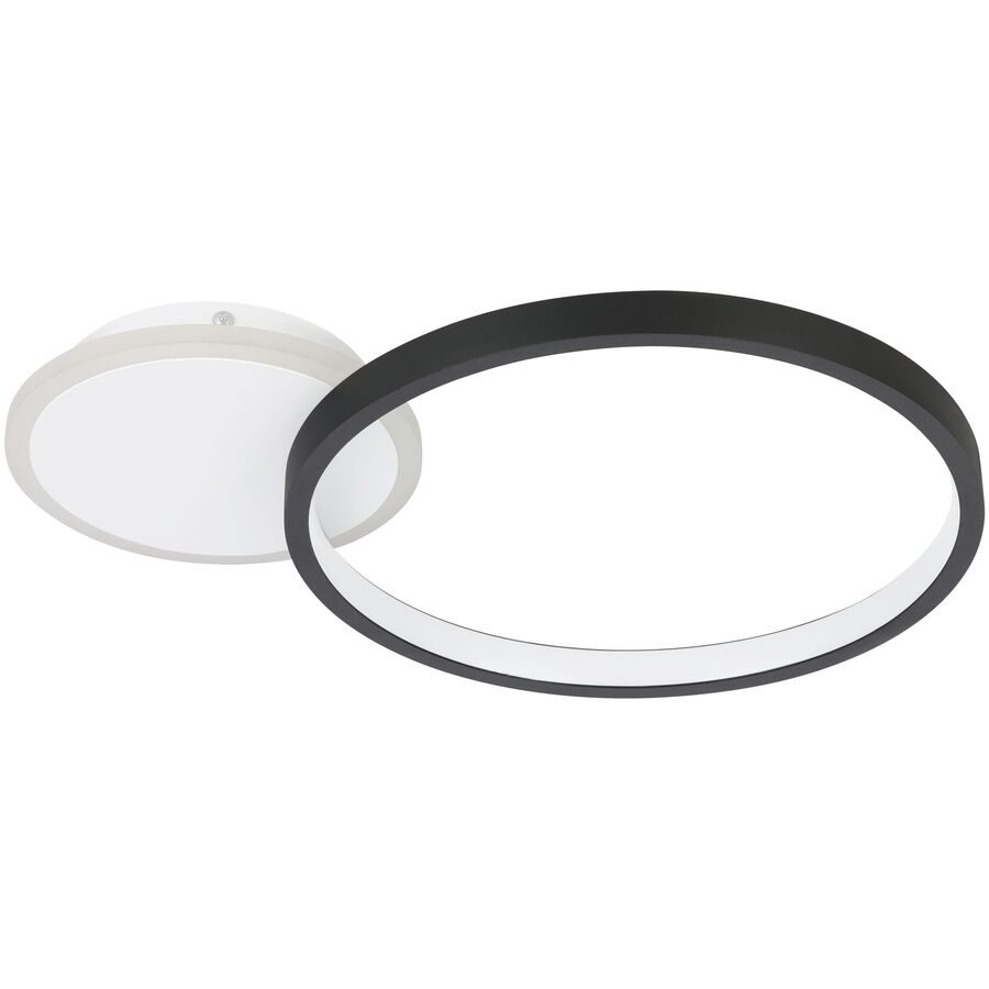 Eglo Deckenlampe Gafares Schwarz/Weiss Aluminium/Stahl 29 cm 5.5 cm - LED - Lichtfarbe: Warmweiss - Kaltes Tagesweiss - Deckenlampe- LED