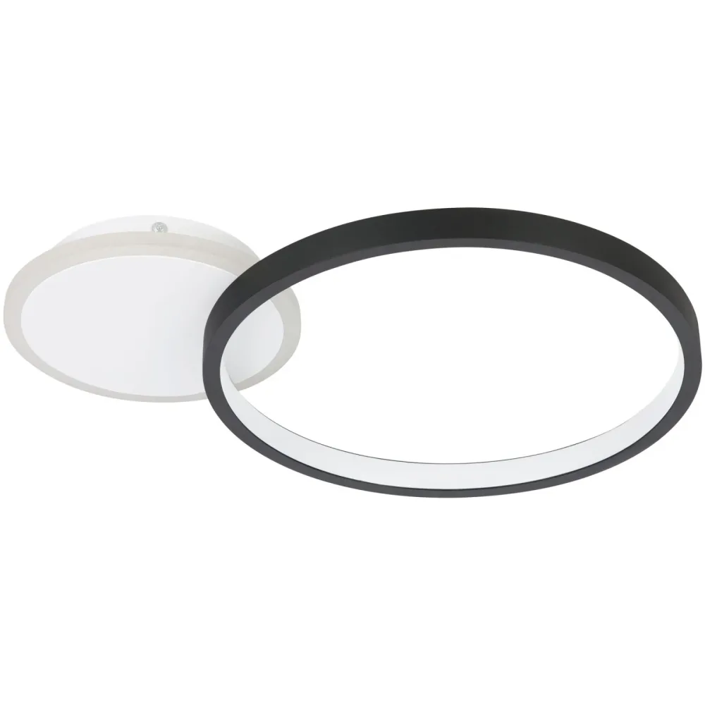 Eglo Deckenlampe Gafares Schwarz/Weiss Aluminium/Stahl 29 cm 5.5 cm - LED - Lichtfarbe: Warmweiss - Kaltes Tagesweiss - Deckenlampe- LED