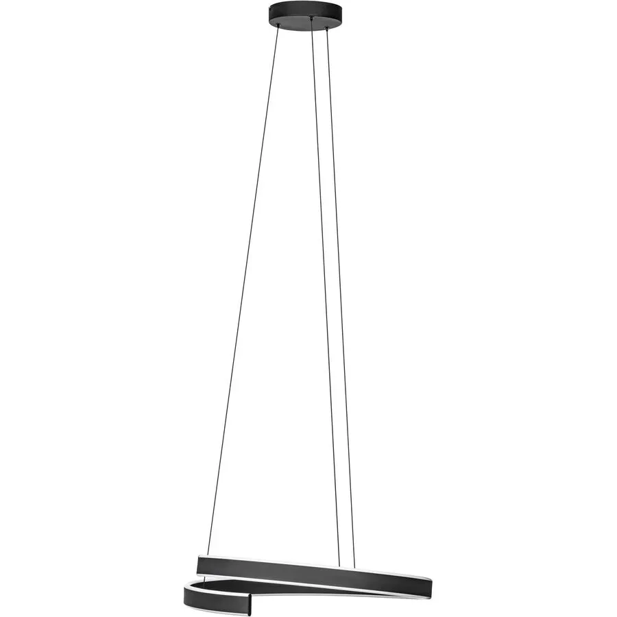 Eglo Pendellampe Andabaia-Z Schwarz Aluminium/Stahl 60 cm 154 cm - LED - Lichtfarbe: Warmweiss - Kaltes Tagesweiss - Pendellampe- LED Energiesparlampe
