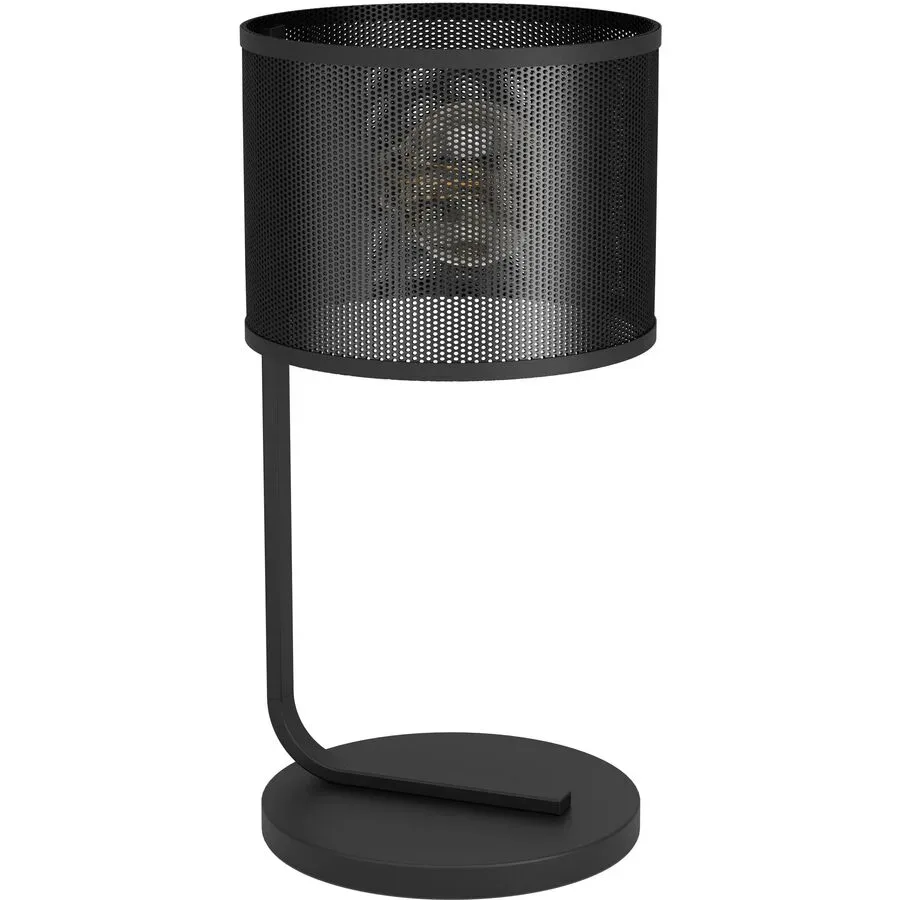 Eglo Tischlampe Manby Schwarz Stahl 24 cm 48.5 cm - Tischlampe