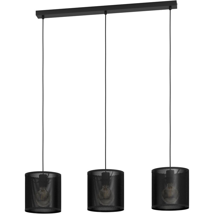 Eglo Pendellampe Manby Schwarz Stahl 20 cm 110 cm - Pendellampe