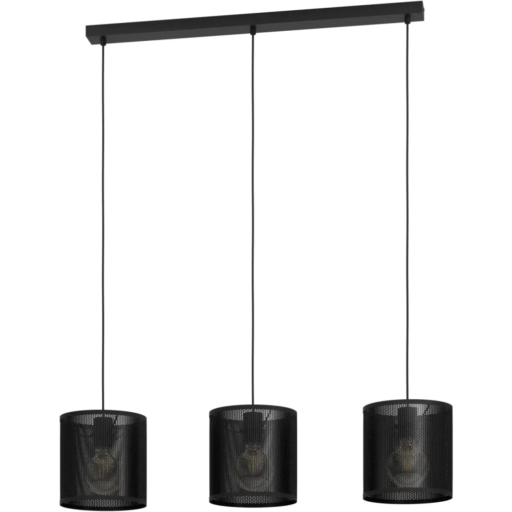 Eglo Pendellampe Manby Schwarz Stahl 20 cm 110 cm - Pendellampe