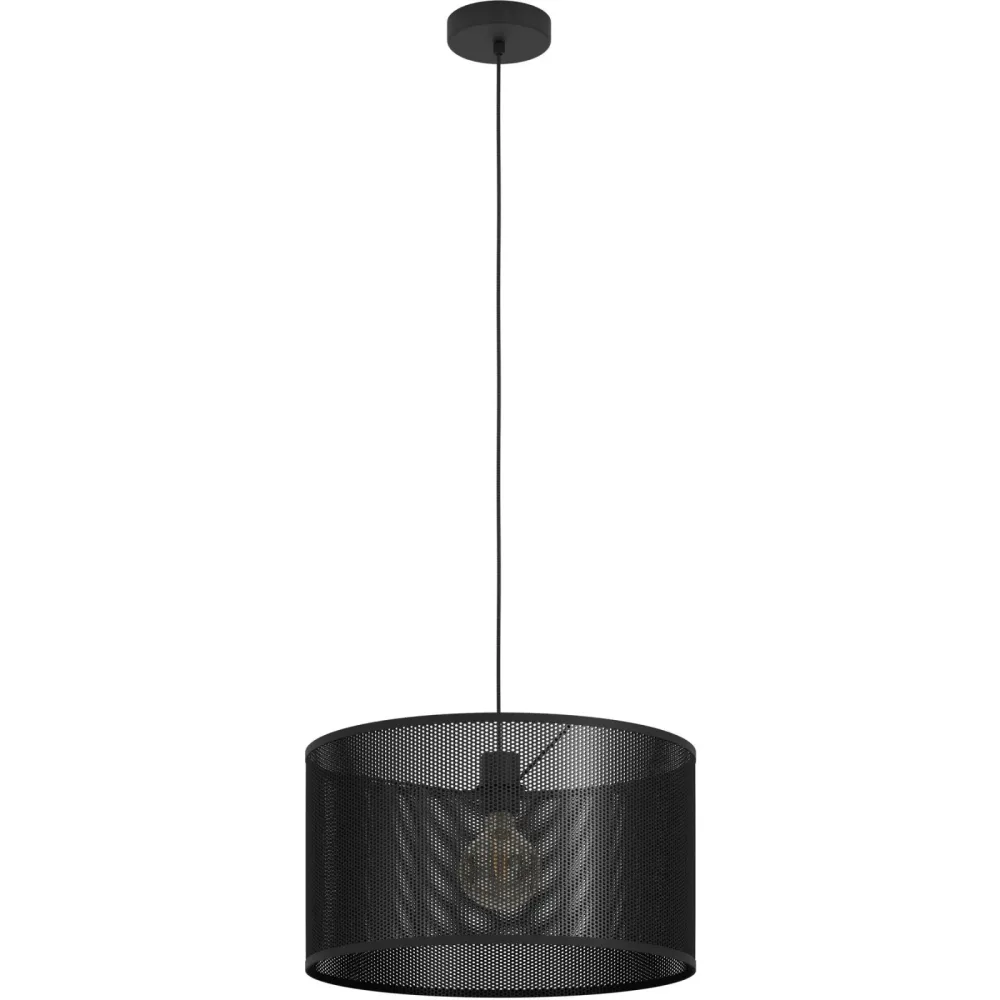 Eglo Pendellampe Manby Schwarz Stahl 45 cm 110 cm - Pendellampe