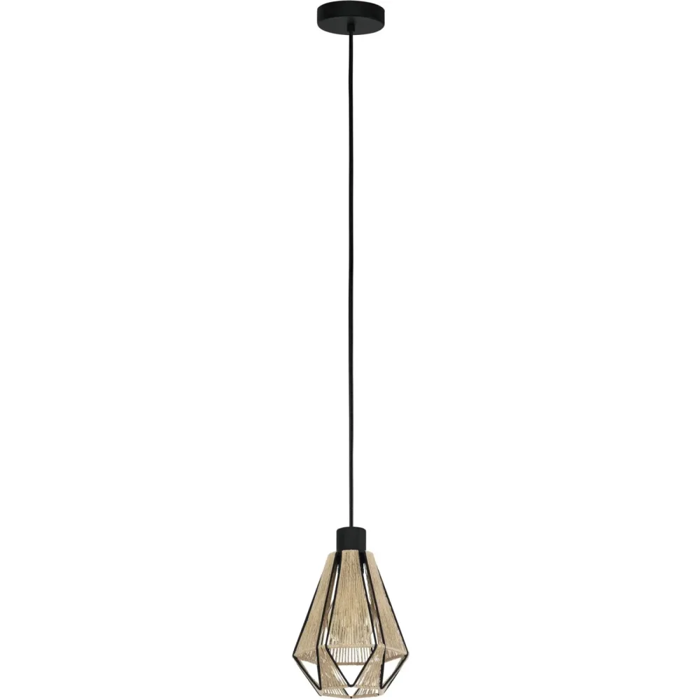 Eglo Pendellampe Adwickle Schwarz Stahl 14.5 cm 110 cm - Pendellampe