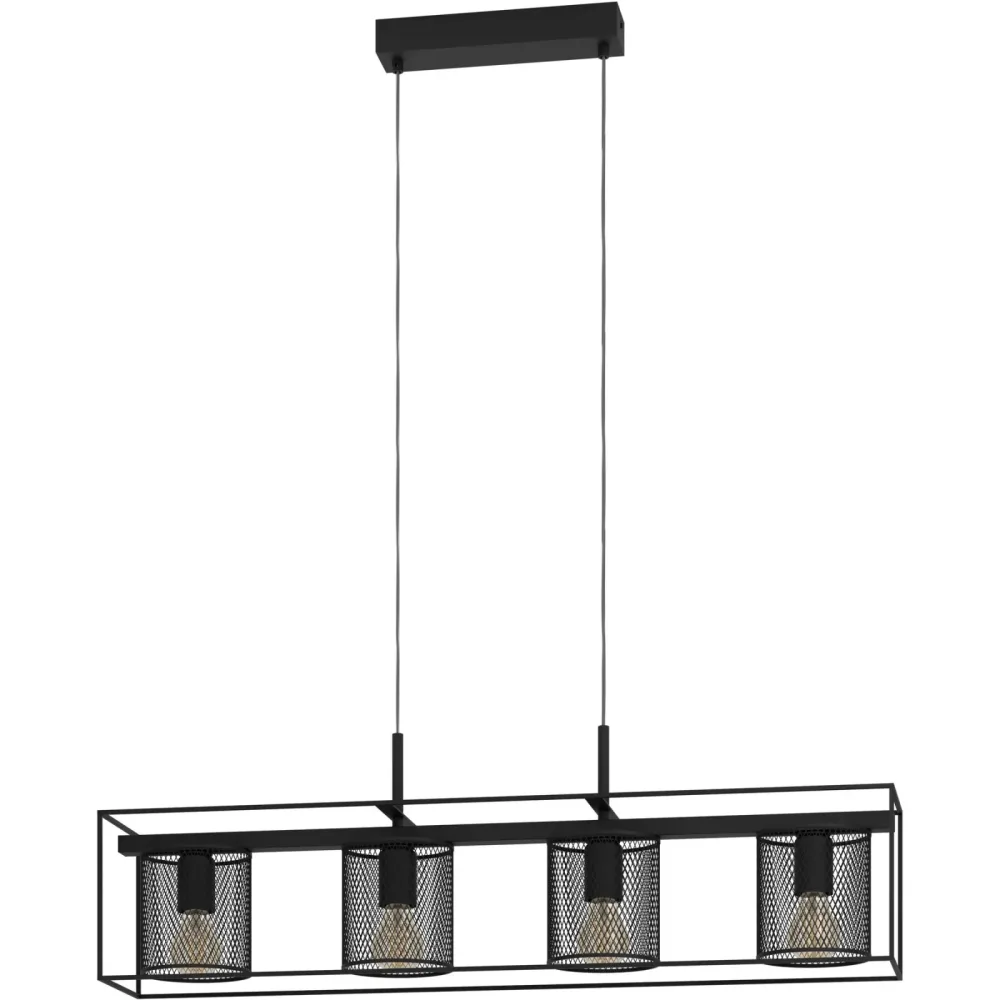 Eglo Pendellampe Catterick Schwarz Stahl 16.5 cm 110 cm - Pendellampe