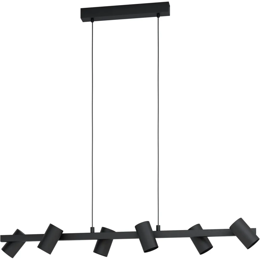 Eglo Pendellampe Gatuela 1 Schwarz Stahl 19 cm 110 cm - Pendellampe