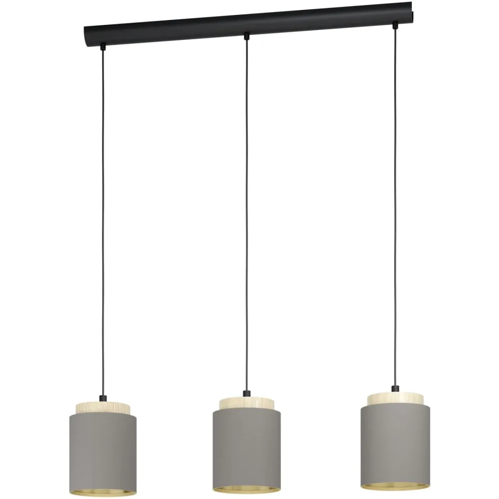 Eglo Pendellampe Albariza Braun/Schwarz Stahl/Holz 16 cm 110 cm - Material: Holz/Stahl - Pendellampe