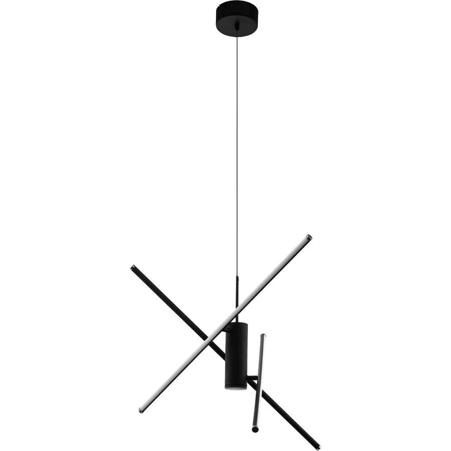 Eglo Pendellampe Salitre Schwarz Aluminium 73 cm 120 cm - LED - Lichtfarbe: Warmweiss - Pendellampe- LED Energiesparlampe