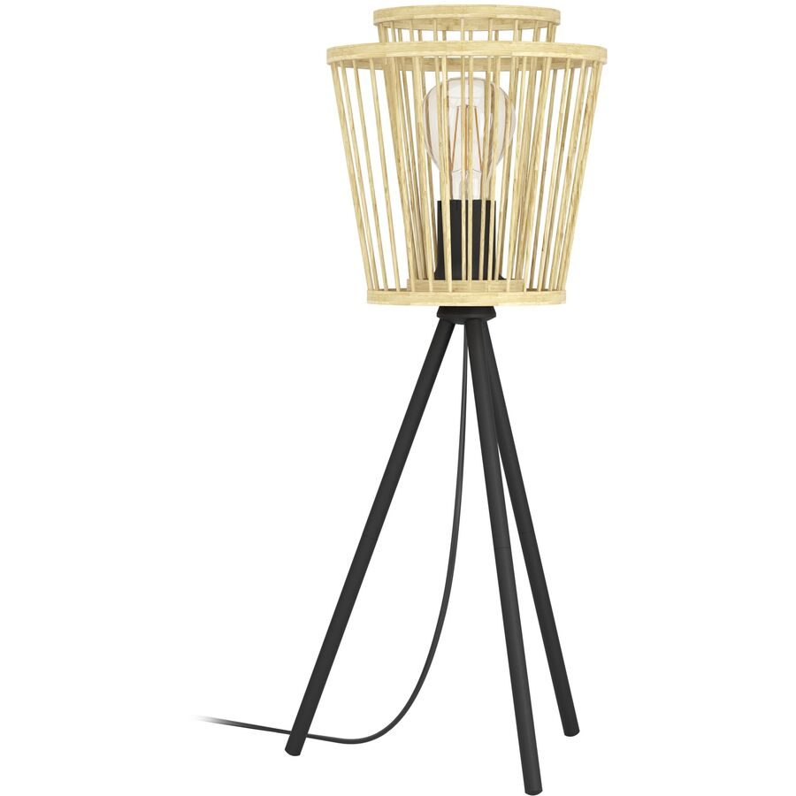 Eglo Tischlampe Hykeham Schwarz Stahl 21 cm 57 cm - Tischlampe