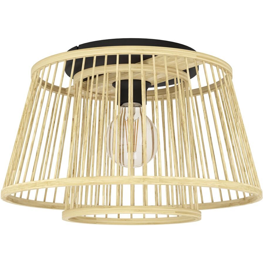 Eglo Deckenlampe Hykeham Schwarz Stahl 38 cm 21 cm - Deckenlampe