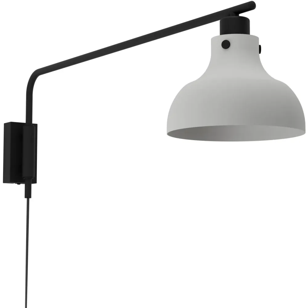 Eglo Wandlampe Matlock Grau/Schwarz Stahl 0 cm 25 cm - Wandlampe