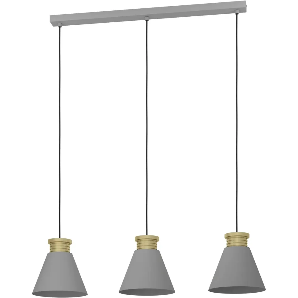 Eglo Pendellampe Twicken Gold/Grau Stahl 22 cm 110 cm - Pendellampe