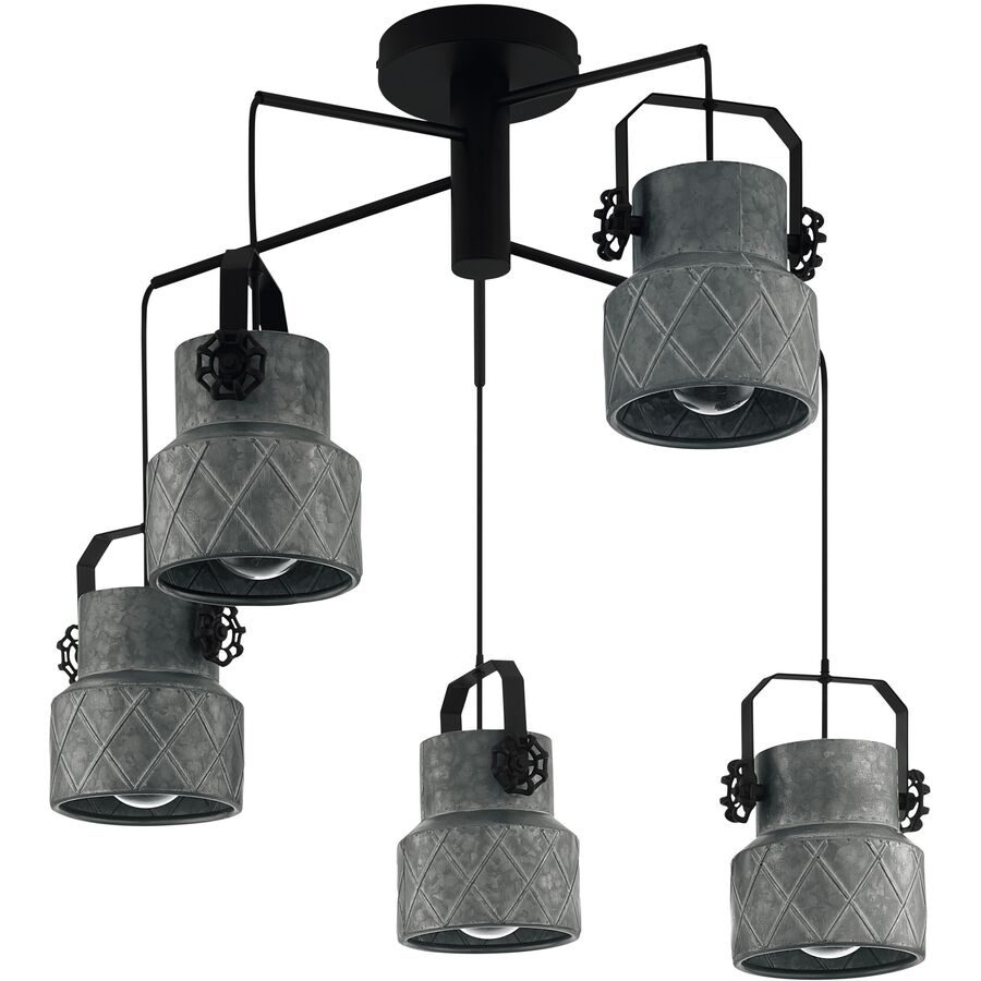 Eglo Pendellampe Hilcott Schwarz Stahl 67.5 cm 150 cm - Pendellampe