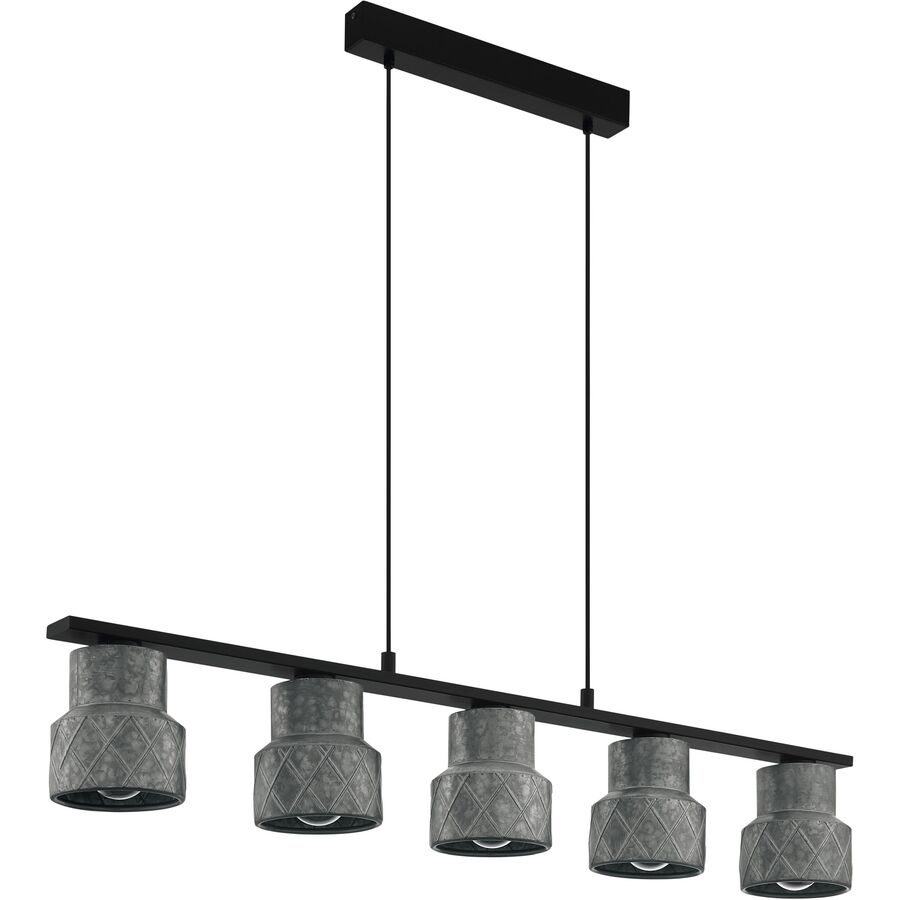 Eglo Pendellampe Hilcott Schwarz Stahl 14.5 cm 110 cm - Pendellampe