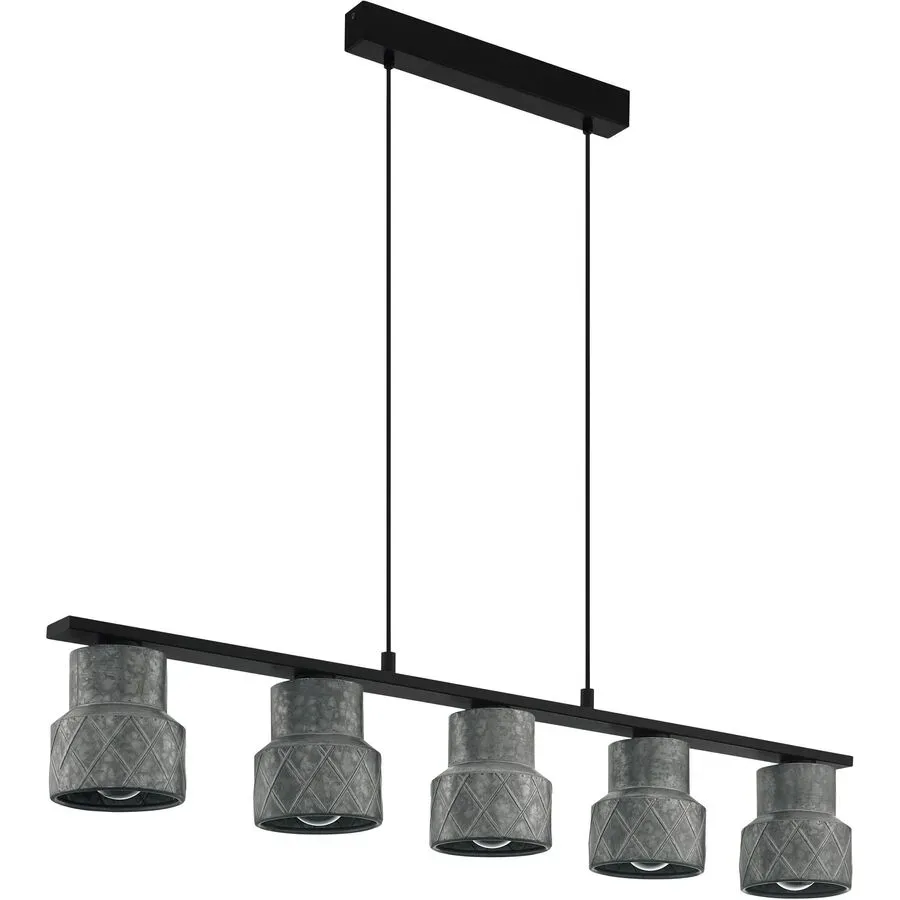 Eglo Pendellampe Hilcott Schwarz Stahl 14.5 cm 110 cm - Pendellampe
