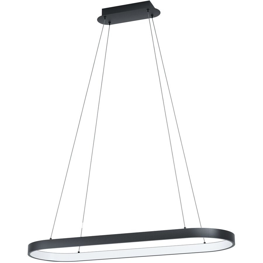 Eglo Pendellampe Codriales Schwarz Stahl 30 cm 110 cm - LED - Lichtfarbe: Warmweiss - Pendellampe- LED Energiesparlampe