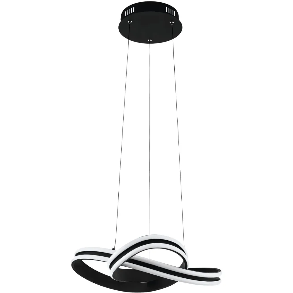 Eglo Pendellampe Corredera Schwarz Stahl 50 cm 120 cm - LED - Lichtfarbe: Warmweiss - Pendellampe- LED Energiesparlampe