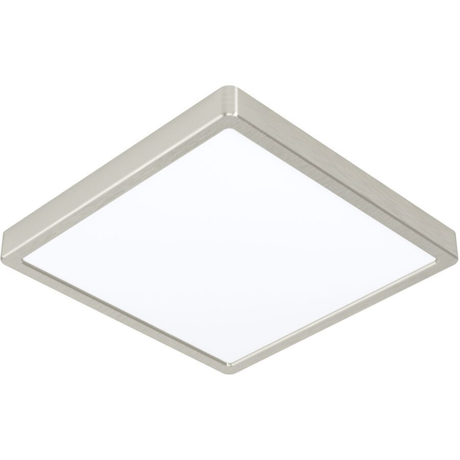 Eglo Deckenlampe Fueva-Z Grau Aluminium 28.5 cm 2.8 cm - Farbe: Nickel matt - LED - Lichtfarbe: Extra warmweiss - Kaltes Tagesweiss - Deckenlampe- LED