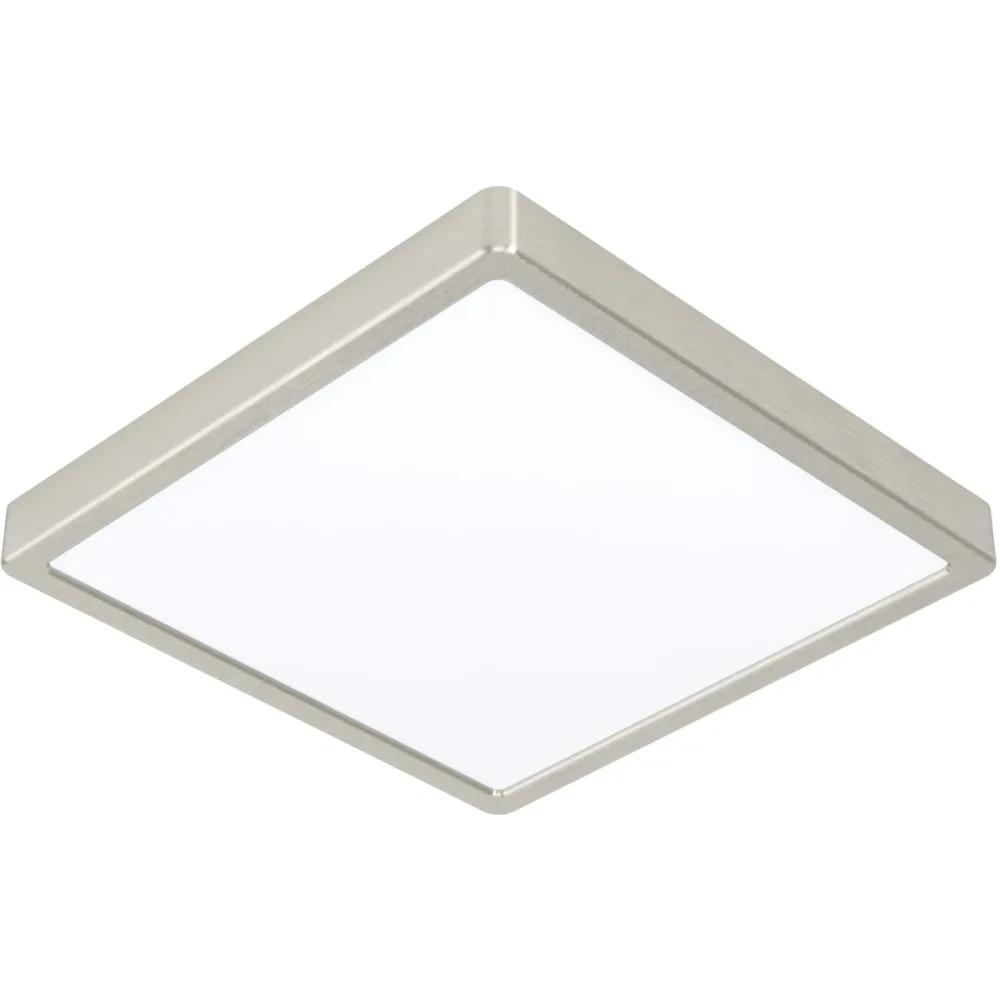 Eglo Deckenlampe Fueva-Z Grau Aluminium 28.5 cm 2.8 cm - Farbe: Nickel matt - LED - Lichtfarbe: Extra warmweiss - Kaltes Tagesweiss - Deckenlampe- LED