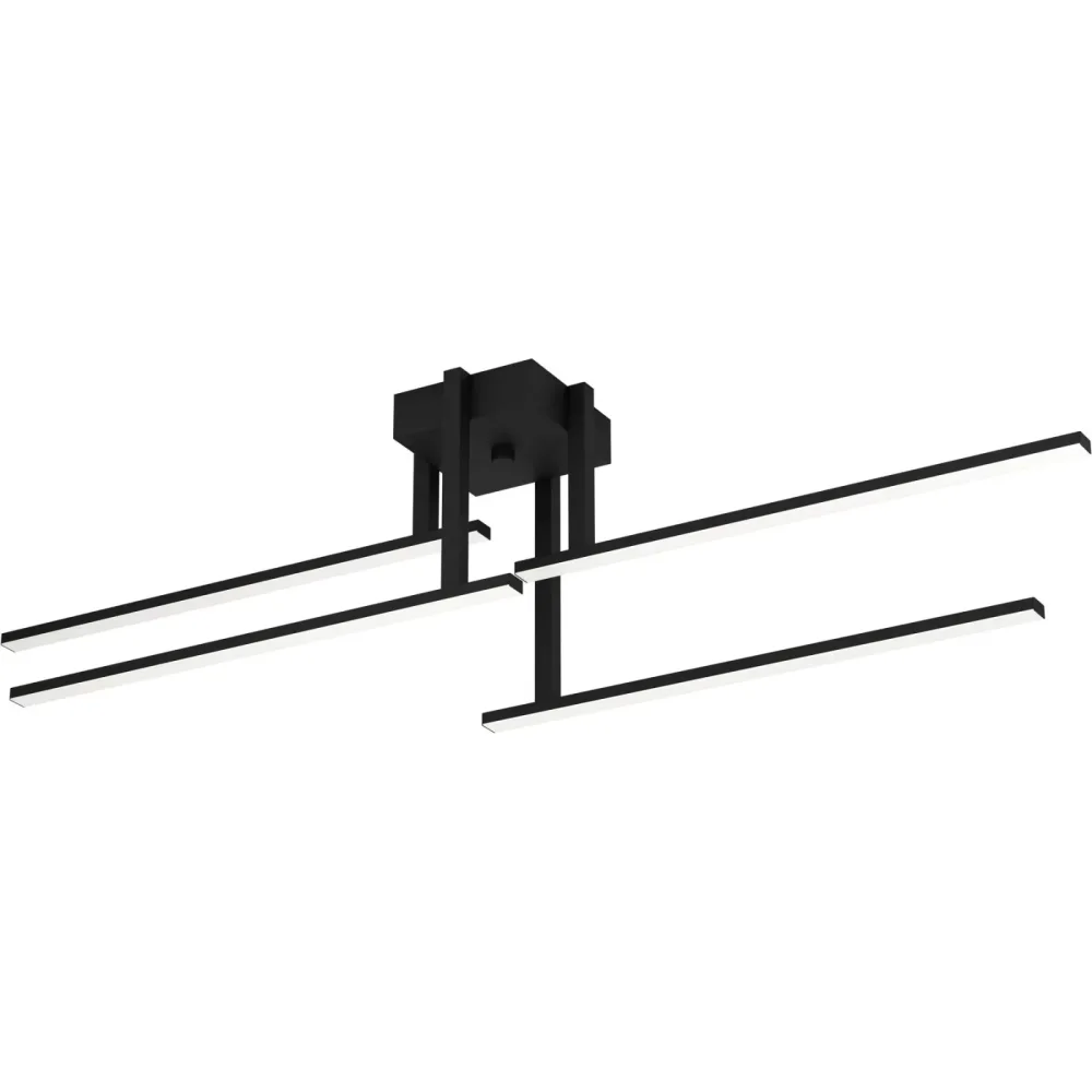 Eglo Deckenlampe Ipolitto Schwarz Aluminium/Stahl 16.5 cm 24.5 cm - LED - Lichtfarbe: Warmweiss - Deckenlampe- LED Energiesparlampe