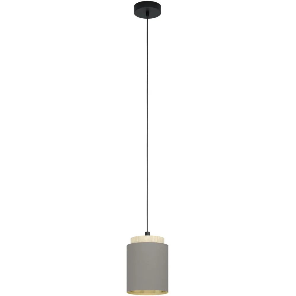 Eglo Pendellampe Albariza Braun/Schwarz Stahl/Holz 16 cm 110 cm - Material: Holz/Stahl - Pendellampe
