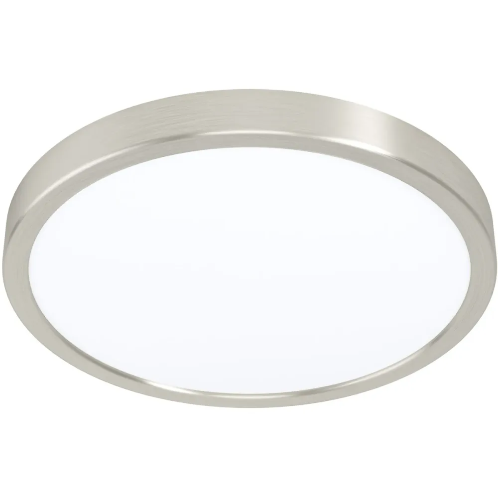 Eglo Deckenlampe Fueva-Z Grau Aluminium 28.5 cm 2.8 cm - Farbe: Nickel matt - LED - Lichtfarbe: Extra warmweiss - Kaltes Tagesweiss - Deckenlampe- LED