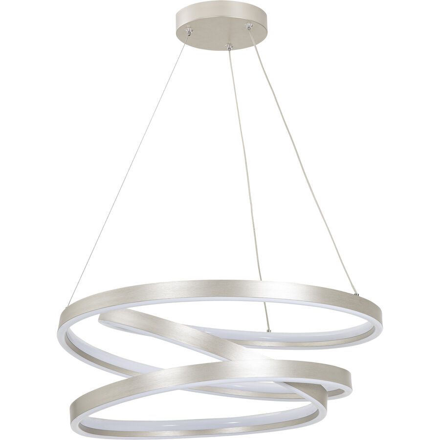 Pendellampe Arade Silber Kunststoff/Metall 60 cm 120 cm - LED - Lichtfarbe: Extra warmweiss - Material: Metall/Kunststoff - Pendellampe- LED