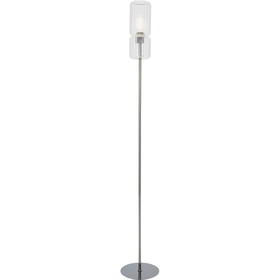 Stehlampe Harmon Transparent/Grau Glas/Metall 13.2 cm 155 cm - Farbe: transparent/anthrazit matt - Material: Metall/Glas - Stehlampe