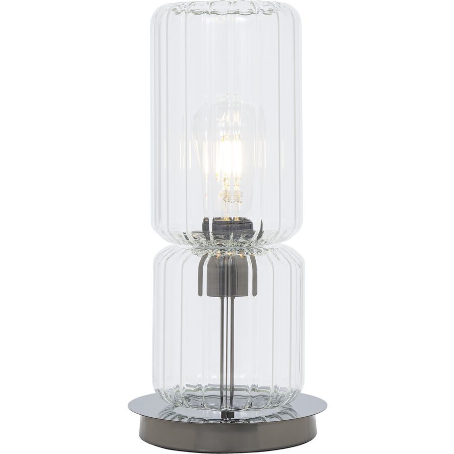 Tischlampe Harmon Schwarz Glas/Metall 13.2 cm 36 cm - Farbe: anthrazit - Material: Metall/Glas - Tischlampe