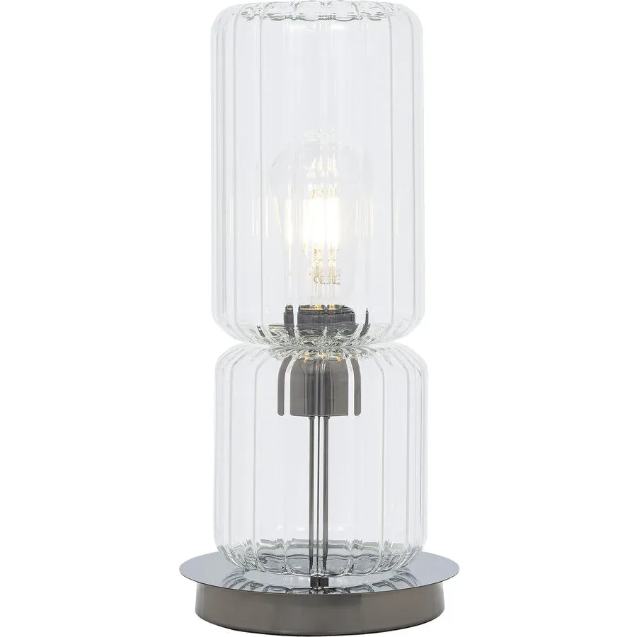 Tischlampe Harmon Schwarz Glas/Metall 13.2 cm 36 cm - Farbe: anthrazit - Material: Metall/Glas - Tischlampe
