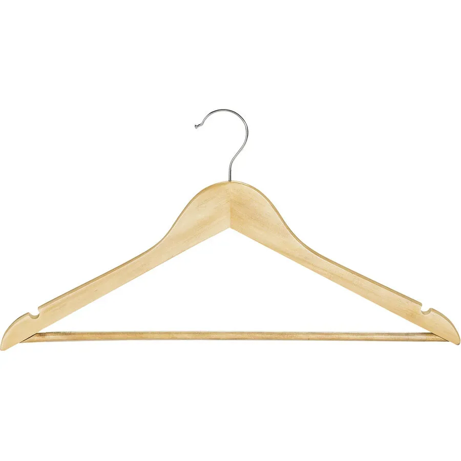Kleiderbügel-Set Enzo Holz 44.5 cm 23 cm - Farbe: natur - Material: Eukalyptus - Kleiderbügel-Set