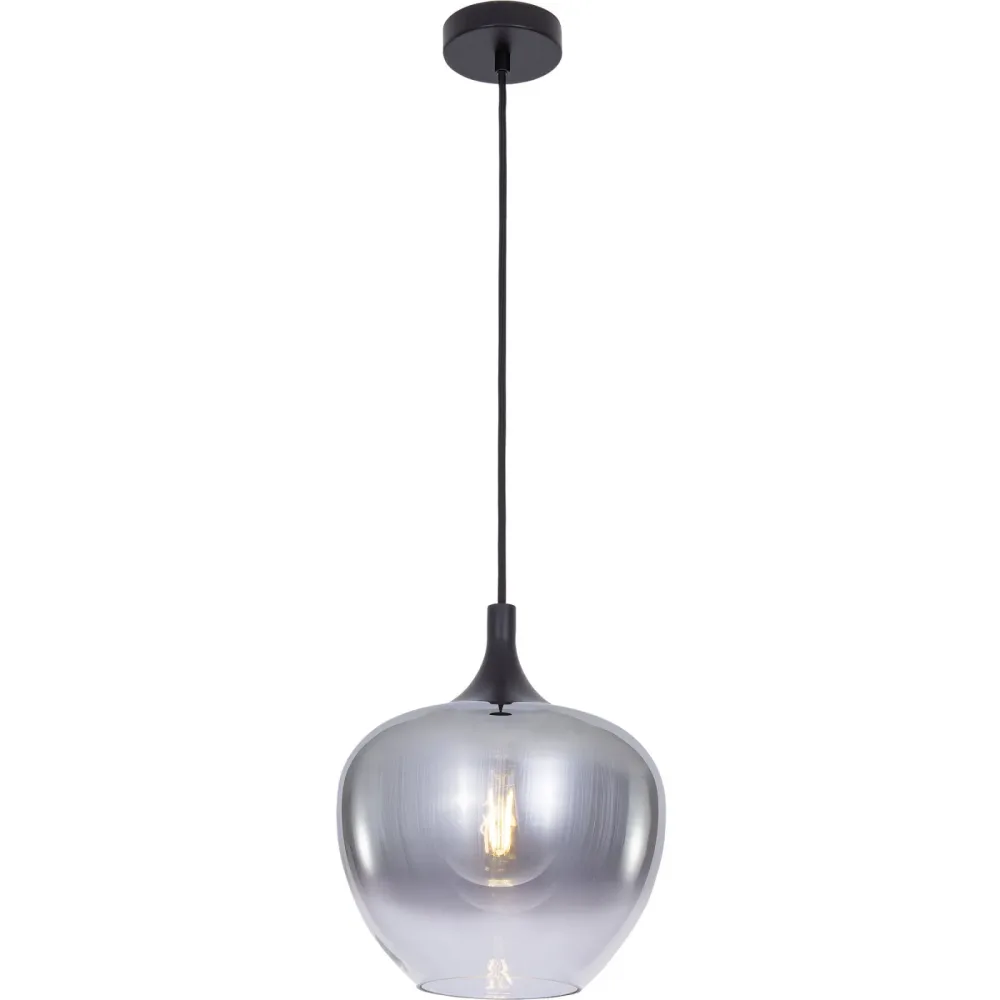 Pendellampe Tiara Schwarz Glas/Metall 24 cm 120 cm - Material: Metall/Glas - Pendellampe