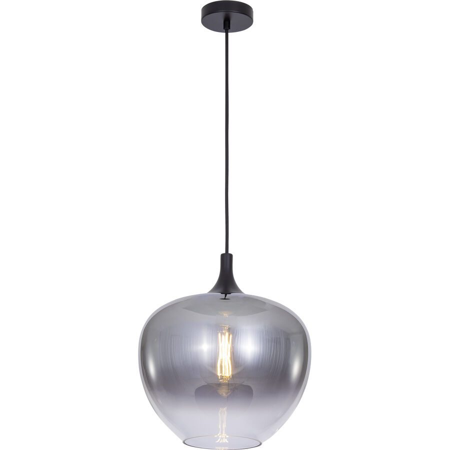 Pendellampe Tiara Schwarz/Grau Glas/Metall 29 cm 120 cm - Material: Metall/Glas - Pendellampe