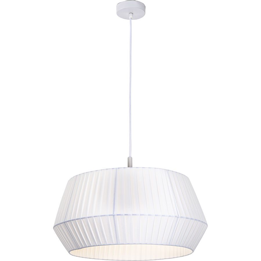 Pendellampe Nasau Weiss Metall/Stoff 50 cm 126 cm - Pendellampe
