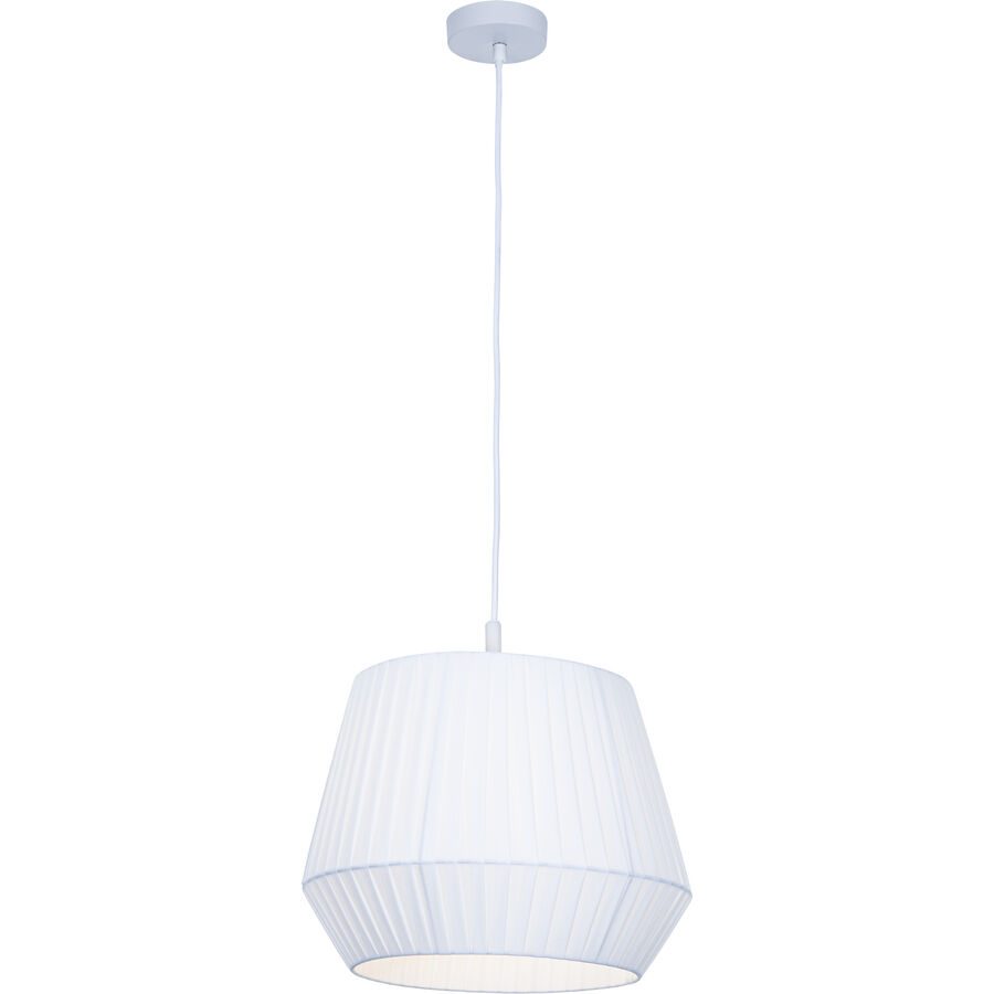 Pendellampe Nasau Weiss Metall/Stoff 35 cm 126 cm - Material: Metall/ Stoff - Pendellampe