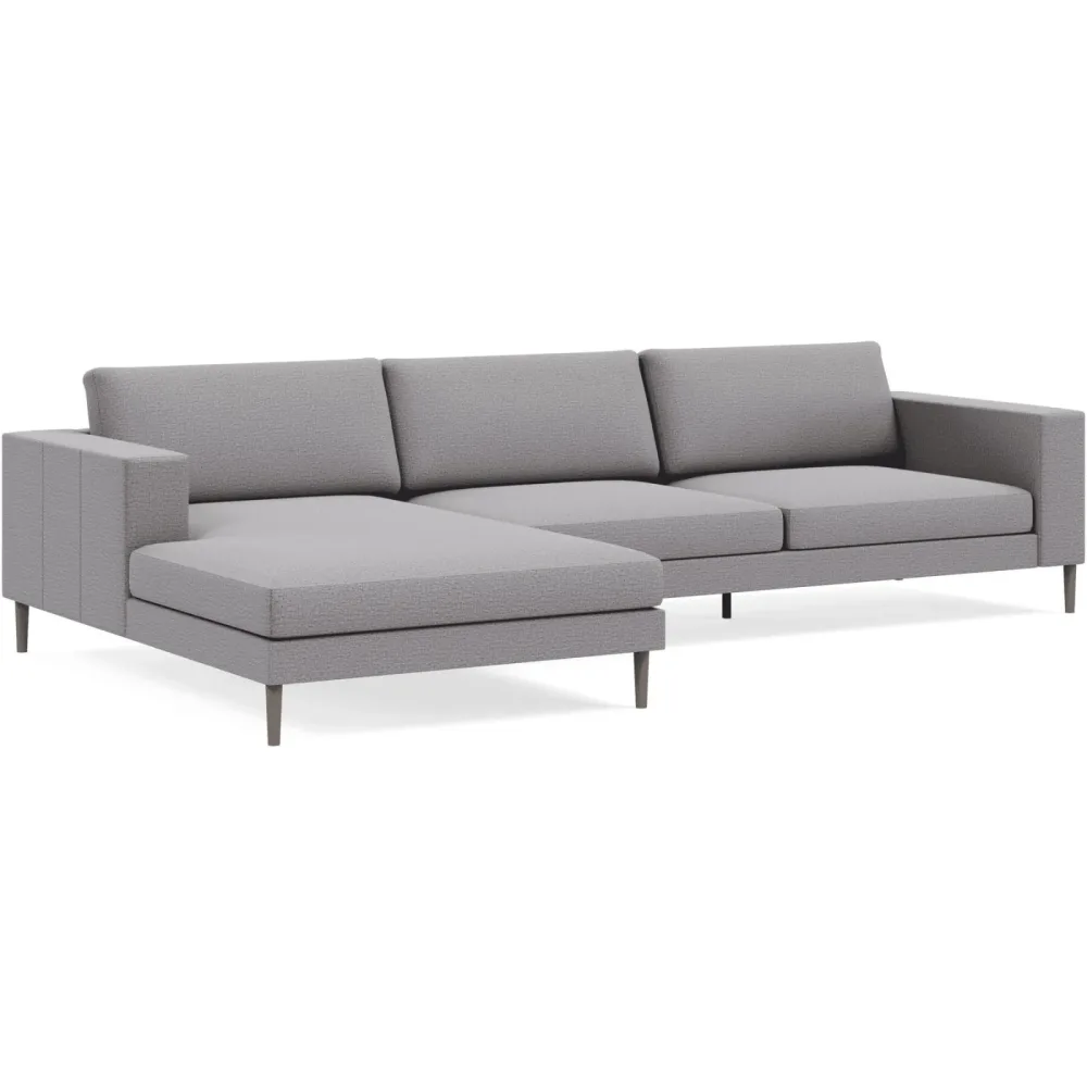 Ecksofa Domino Beige/Grau Stoff 310 cm 181 cm - Farbe: grau/beige - Möbel Konfigurator: Traummöbel individuell zusammenstellen - Ecksofa