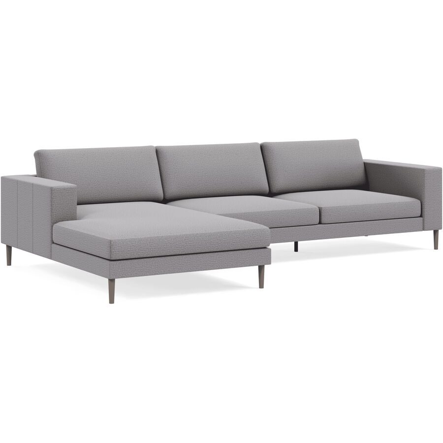 Ecksofa Domino Beige/Grau Stoff 310 cm 181 cm - Farbe: grau/beige - Möbel Konfigurator: Traummöbel individuell zusammenstellen - Ecksofa